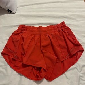 Orange Hotty hot lululemon shorts